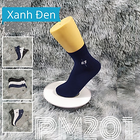 Tất Vớ nam cổ trung trơn AS-PM201. 4 màu: Trắng, đen, xanh, xám. dày dặn, mềm mại, kháng khuẩn khử mùi, không hôi chân