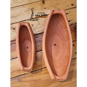 Chậu trồng cây gốm đất nung (terracotta) hình CHIẾC THUYỀN