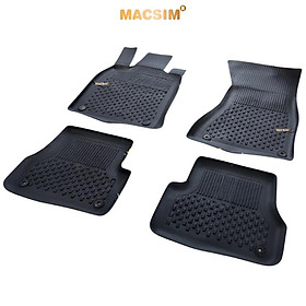 Thảm lót sàn ô tô nhựa TPE Silicon Audi A5 2008-2016 Black Nhãn hiệu Macsim
