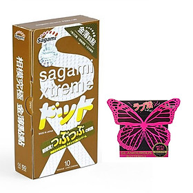 Hình ảnh Bao Cao Su Có Gai Mềm Sagami Xtreme Feel Up (Hộp 10 Chiếc) - Tặng Bao Cao Su Tặng Bcs Jex Glamourous Butterfly (1 Chiếc) - Hàng Chính Hãng 100% - Che Tên Sản Phẩm - SHOP ADAM