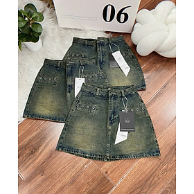 Chân váy chữ a dáng ngắn Cun Fashion chất liệu jean cotton dày dặn,size S/M/L chuẩn form, kèm lót trong thời trang MQC5