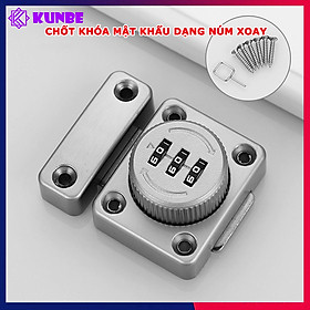 Chốt Khóa Mật Khẩu KUNBE Dạng Núm Xoay Hợp Kim Bền Bỉ An Toàn Bảo Mật Phù Hợp Nhiều Loại Cửa