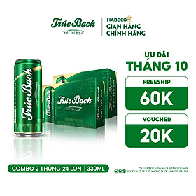 Combo 2 Thùng Bia Trúc Bạch - Thùng 24 lon 330ml