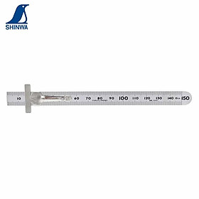 Mua THƯỚC LÁ INOX NHŨ BẠC CÓ KẸP SHINWA 13242