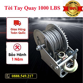 Tời Quay Tay  600 - 1000 LBS Loại Lớn Siêu Khỏe Tải Trọng Lên Tới 450kg  Độ Bền 10 Năm Tặng Kèm Móc Và 8m Dây