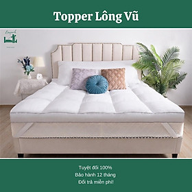 Mua Nệm topper lông vũ-Đệm tăng tiện nghi lông vũ nhân tạo cao cấp tiêu chuẩn khách sạn 5 sao Bảo Hành Lỗi 1 Đổi 1-LIMPARK