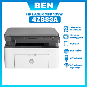 Máy In Laser Đa Năng HP LaserJet Pro MFP 135W (4ZB83A) - Hàng Chính Hãng