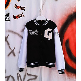 Áo Khoác Dù Bóng Chày Bomber Jacket GONZ Style Hàn Quốc Unisex Nam Nữ Couple Ulzzang KUN