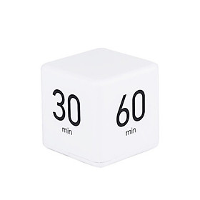 Portable Cube Timer Digital Kitchen Timer Countdown Alarm 15-20-30-60 Minutes Flip Timing with Digital Display Time