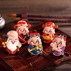 Bộ 05 tượng Ngũ Phúc Lâm Môn 6cm - dòng cao cấp