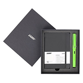 Gift Set Lamy Notebook A6 Softcover Black + Lamy Safari Green - GSA6-SA001