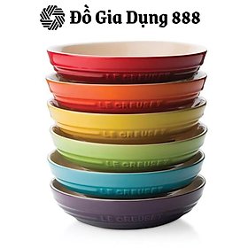 Đĩa Sâu Lòng LE CREUSET, Đường Kính 22CM, Dùng Được Lò Vi Sóng, Máy Rửa Bát, Nhập Đức