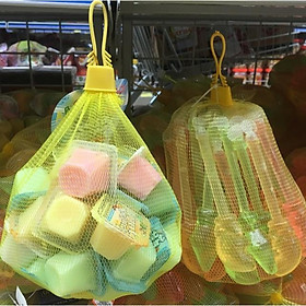 Mua 100 Túi lưới (kèm quai chốt) đựng thạch  đồ chơi  trái cây