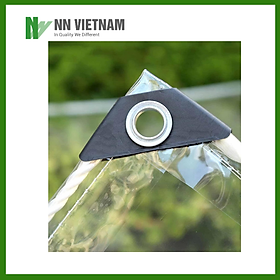 Mua Bạt PVC trong suốt chống thấm nước - Độ dày 0.4mm che mưa lấy sáng ngoài - May viền khuy sẵn