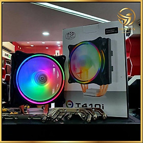 Fan CPU VSP COOLER MASTER T410i - LED RGB Quạt Tản Nhiệt Khí Máy Tính Làm Mát CPU Có Gắn LED - Hàng Chính Hãng