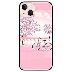 Ốp lưng dành cho Iphone 13 Mini - Iphone 13 - Iphone 13 Pro -  Iphone 13 Pro Max - Xe Đạp Nền Hồng