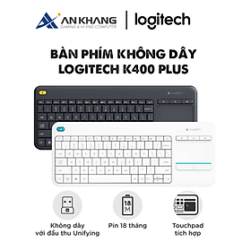 Bàn Phím Không Dây Logitech K400 PLUS sẵn hai màu Đen và Trắng - Hàng Chính Hãng