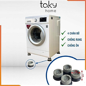 Set 4 Chân Đế Máy Giặt, Miếng Đệm Cao Su Lót Chân Máy Giặt Chống Ồn