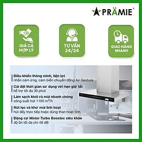 Máy hút mùi chữ T Pramie TT32-900_Vẫy tay_Hàng nhập khẩu Thái Lan