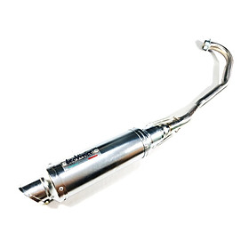 Pô Leovince bạc + cổ pô Exciter 135