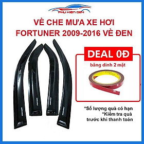 Vè mưa Fortuner 2009-2016 vè đen che mưa bảo vệ trang trí xe