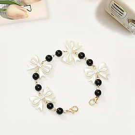 Dây đeo khẩu trang sau gáy giảm áp lực cho tai phụ kiện đeo kính giữ kính chuỗi mix nơ và ngọc trai thời trang và tiện lợi