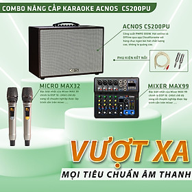 Mua Combo loa kéo CS200PU  Mixer Max 99  Micro max 32 - Kết hợp hoàn hảo nâng cấp âm thanh  cải thiện giọng hát một cách tối ưu nhất - Tặng kèm dây kết nối 3.5 ra hoa sen và 2 jack hoa sen ra 6 ly - Hàng chính hãng