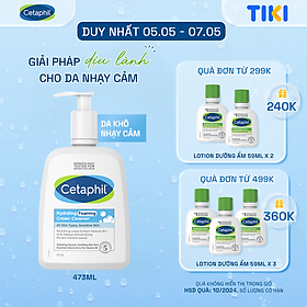 Sữa Rửa Mặt Tạo Bọt Dịu Lành Cho Da Nhạy Cảm Cetaphil Hydrating Foaming Cream Cleanser 473ml