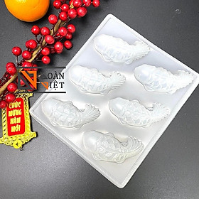 Mua  KHUÔN 6 CÁ  Khuôn RAU CÂU  NHẤN XÔI  BÁNH TỔ 6 cá…. . Hình cá chép siêu sắc nét - Trang trí MÂM CÚNG ÔNG TÁO  NGÀY TẾT.