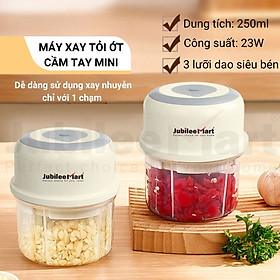 Mua Máy Xay Mini Sạc Điện Cầm Tay  Xay Thịt  Xay Đồ Ăn Dặm Cho Bé  Gia Vị  Tỏi  Ớt - Dung tích 250ml