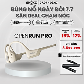 Tai Nghe Bluetooth Thể Thao Truyền Âm Thanh Qua Xương SHOKZ OPENRUN PRO S810 - Hàng chính hãng - Sạc nhanh Thời lượng Pin 10 tiếng - Kháng nước IP55