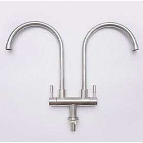 Mua Vòi rửa chén bát đôi inox 304 Mờ hàng đẹp chính hãng