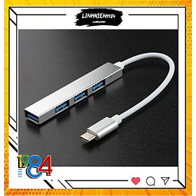 Bộ Chia Cổng Hub Type-C 4 Port ra USB 3.0 Chất Liệu Vỏ Nhôm Tốc Độ Truyền Tải Dữ Liệu Cao