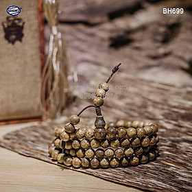 Vòng tay Trầm Hương chuỗi tràng 108 hạt (BH699) Chuỗi vòng trầm 2in1 - Trầm Tốc Việt - Bracelet of HAHANCO