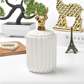 Mua Lọ đựng bông tăm phong cách hoàng gia trang trí nhà cửa đẹp mắt Golden Porcelain