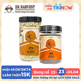 COMBO SIÊU TIẾT KIỆM - 1 Hũ Yến Mạch Cán Mỏng Dk Harvest 450g + 1 Hũ Chia Đen Dk Harvest 500g
