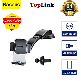Mua Giá Đỡ Kẹp Điện Thoại Trên Ô TÔ Xe Hơi Baseus Gắn Cửa Gió Hoặc TapLo Xoay Điện Thoại Ngang Dọc 360 Độ - Hàng Chính Hãng