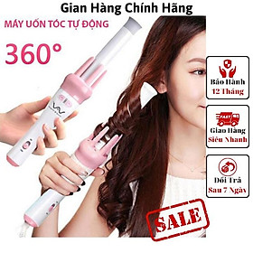 Máy uốn tóc xoăn mini 3 trục xoay tự động 360 độ VIVID & VOGUE - Máy làm tóc 3 in 1 uốn, ép, xoăn, duỗi, làm gợn sóng