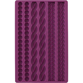 3D Knit Rope Silicone Pearl Fondant Mould Cake Border Sugar Icing Gumpaste Decor