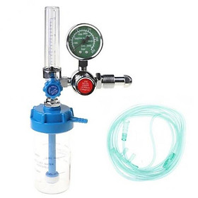 2xGas Oxygen Flowmeter Regulator Pressure Reducing Valve Gauge Inhalator