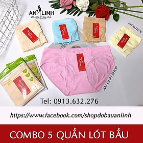 COMBO 5 QUẦN LÓT BẦU KHÁNG KHUẨN CAO CẤP