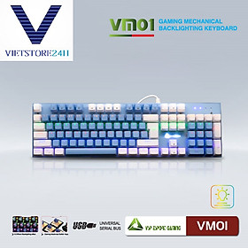 Mua PHÍM CƠ VSP VM01 TRẮNG XANH - HÀNG NHẬP KHẨU