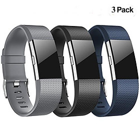 Dây Đeo Bằng Silicone Cho Fitbit Charge 2 Band (3 Cái)
