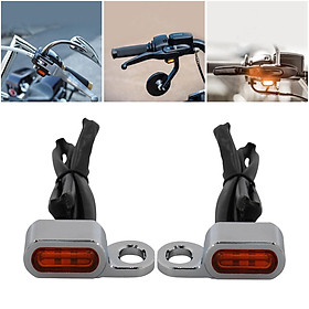 2pcs LED Turn Signal Lights Motorcycle Indicators Blinker Light 12V for Harley Touring 2014-2020 Softail 2016-2017, Direct fit, no modification