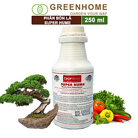 Mua Phân bón lá Super Hume  chai 250ml  cải tạo đất  kích thích rễ  đâm chồi  đẻ nhánh khoẻ| Greenhome