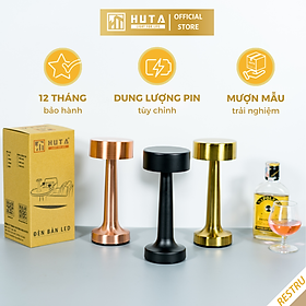 Đèn Led Quầy Bar Bàn Ăn Nhà Hàng HUTA RESTRU Cảm Ứng Pin Sạc Tích Điện USB Điều Chỉnh Ánh Sáng Vàng Trang Trí Quán Cà Phê Đèn Ngủ Lounge