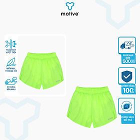 Quần Short Thể Thao Chạy Bộ Nữ MOTIVE WOMEN SHORT RUNNING - Màu Xanh Neon Nhạt