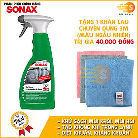 Chai xịt khử mùi, vật nuôi bên trong nội thất xe ô tô Sonax 292241 500ml - tặng 1 khăn 3M màu ngẫu nhiên - Xịt trử mùi, khử trùng, an toàn, tác dụng lâu dài