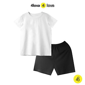 Bộ cộc tay thun quần áo chất cotton mùa hè cho bé 4LOVA size đại chính hãng từ 28-44 kg