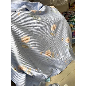 Chăn cotton đũi hè nhập khẩu loại đẹp , mềm mịn thoáng mát , chăn đũi cotton hè mẫu KẺ HOA mới nhất kích thước 2m x 2m2